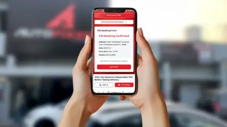 Step 3: Receiving detailed digital PDI report on mobile app for  car