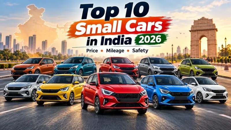 Top 10 small cars in India 2026 including Swift, Altroz, Baleno, i20 and Alto K10